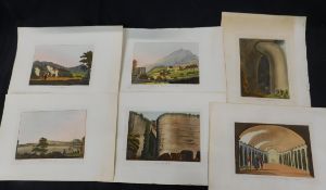 Packet: 10 hand coloured aquatint prints by Rev Cooper Williams, engraved by I C Stadler from "A