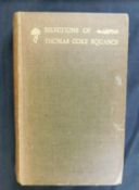 HERBERT SALISBURY SQUANCE (ED): SELECTIONS OF THOMAS COKE SQUANCE, Sunderland, 1899 (100), printed