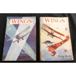 W E JOHNS AND OTHERS: WINGS FLYING THRILLS, London, John Hamilton [1934], (1934), issues 1 and 2,