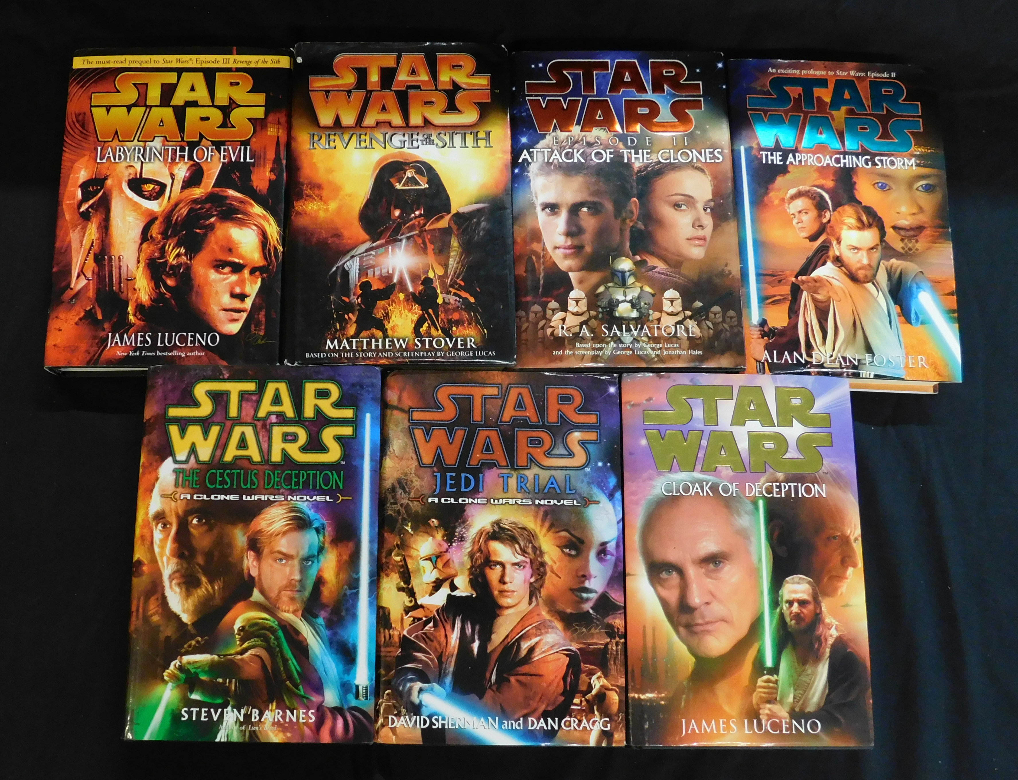 STAR WARS NOVELS: 7 titles: JAMES LUCENO: CLOAK OF DECEPTION, London, Century, 2001, 1st edition,