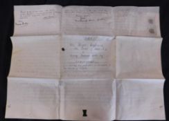 A RARE ROYAL VELLUM CONVEYANCE dated 27th October 1880 between His Royal Highness The Prince of