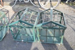 PAIR OF DECORATIVE CONSERVATORY PLANTERS/PLANT SUPPORTS, HEIGHT 45CM, WIDTH 40CM