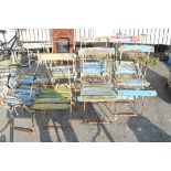 TWELVE VINTAGE GARDEN CHAIRS, FOLDING