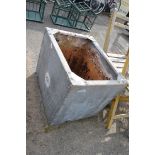 GALVANISED WATER TANK, HEIGHT 50CM