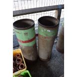 PAIR OF VINTAGE STORAGE CONTAINERS, HEIGHT 90CM