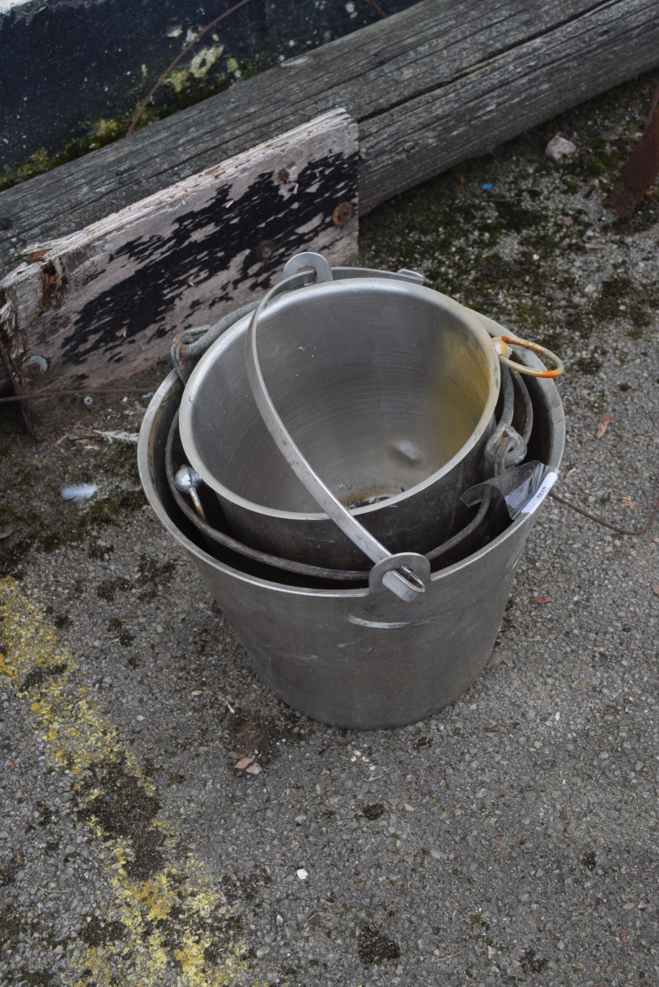 QTY OF STAINLESS BUCKETS