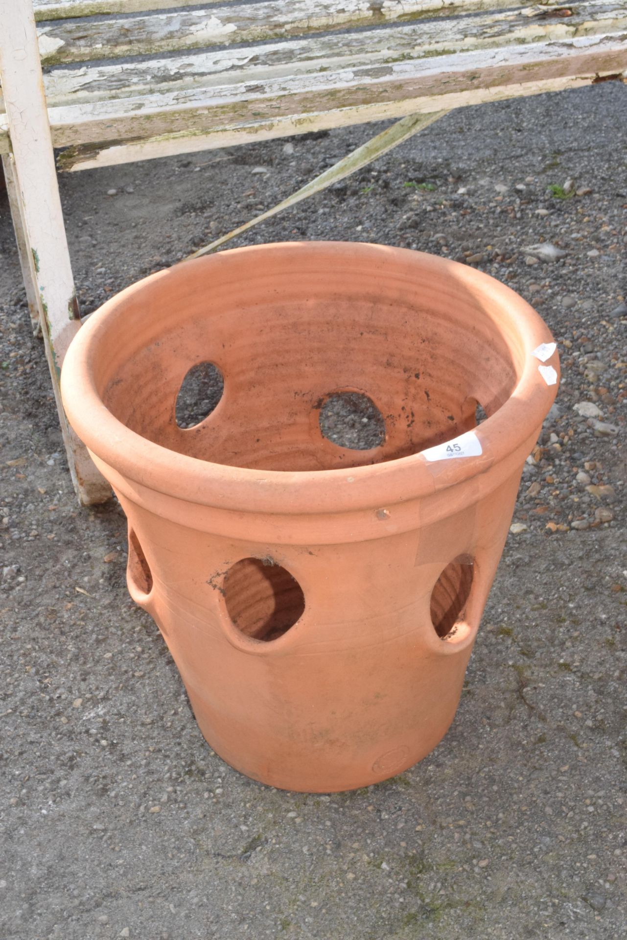 TERRACOTTA STRAWBERRY PLANTER, HEIGHT 35CM