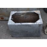 SMALL GALVANISED WATER TANK, 60 X 40CM X 38CM