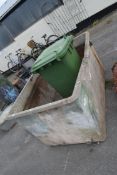 FIBREGLASS WATER TANK WITH A WHEELIE BIN