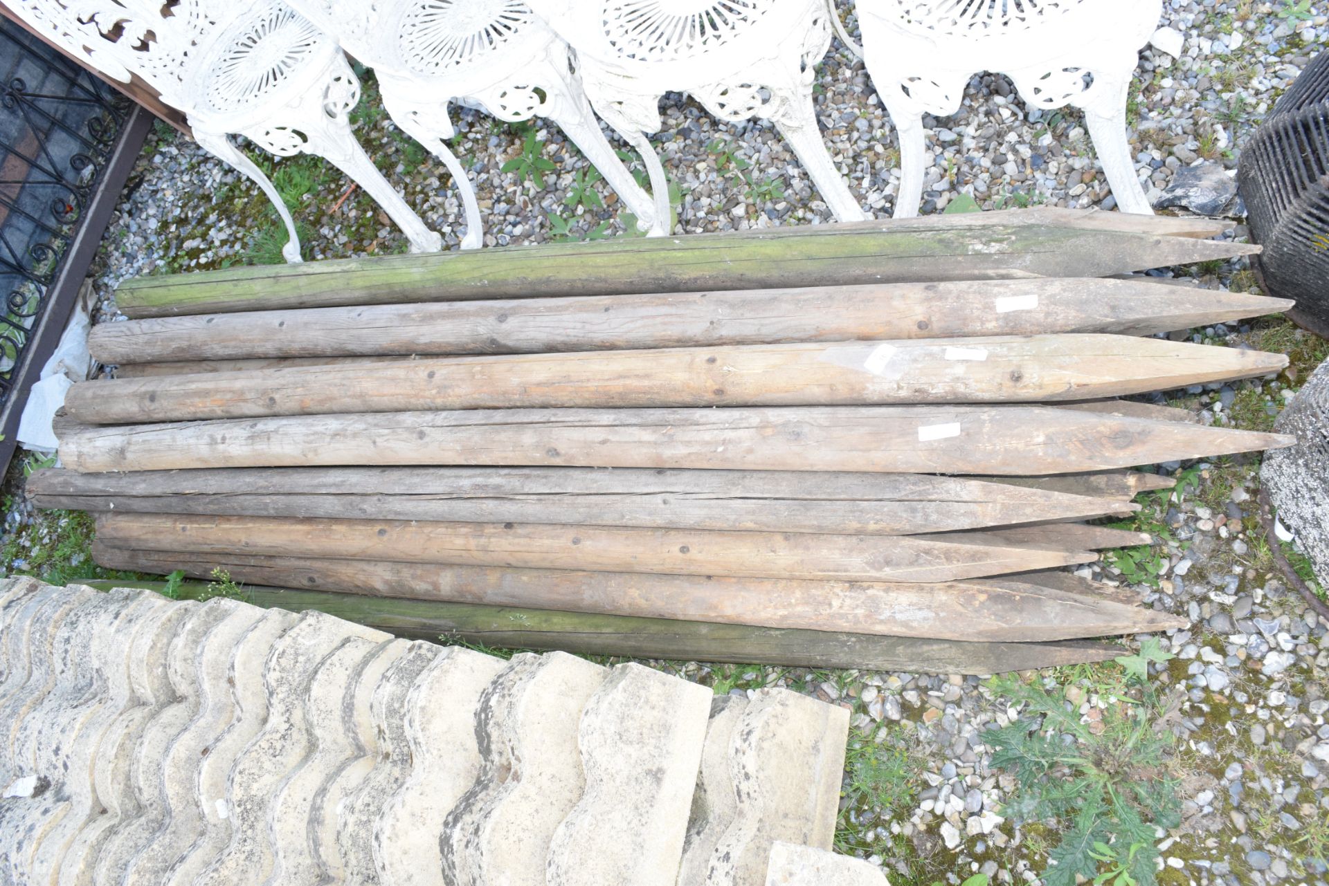 QTY OF TIMBER STAKES, APPROX LENGTH 180CM