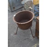 CAST IRON BOWL ON STAND