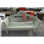 WOODEN GARDEN BENCH, (A/F), WIDTH 150CM