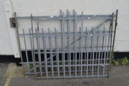 SET OF METAL GATES, LARGEST WIDTH APPROX 125CM, SMALLEST WIDTH APPROX 55CM