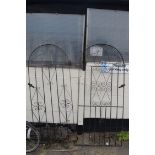 PAIR OF METAL DECORATIVE GARDEN GATES, WIDTH 85CM