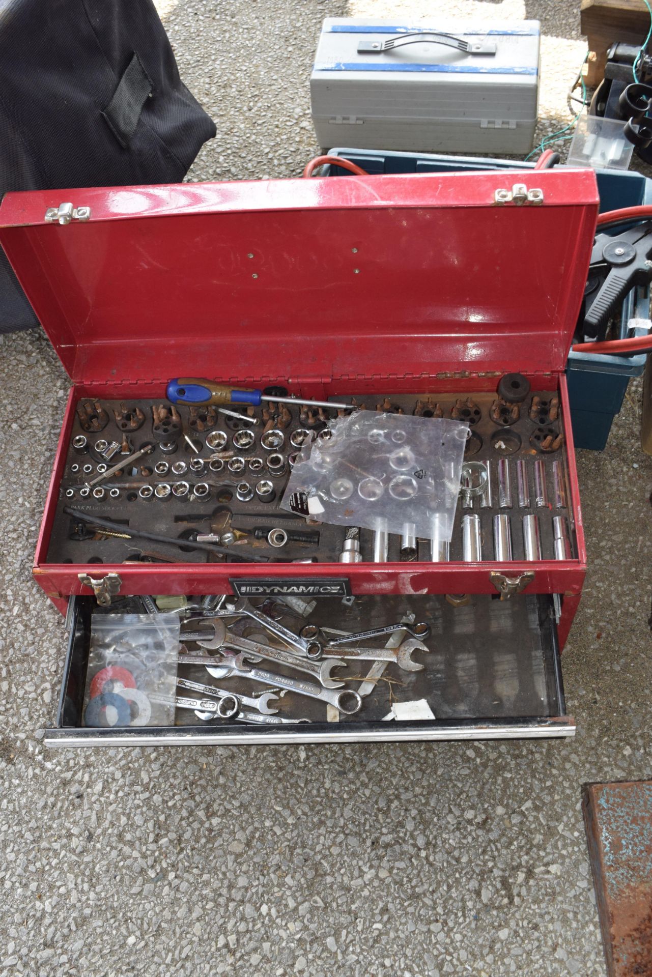 Tool box containing various sockets and spammers - Image 2 of 2