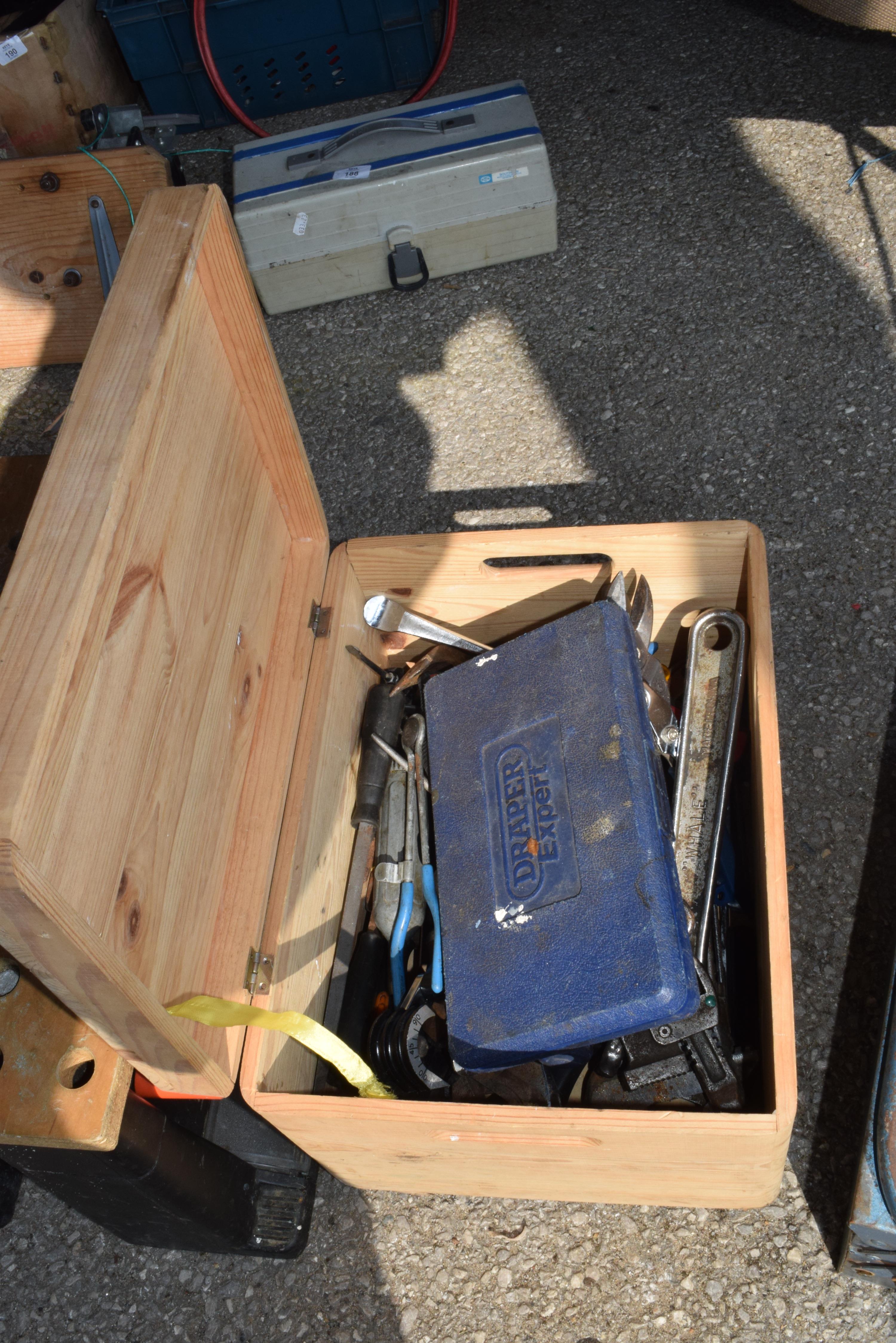 Box of mixed hand tools