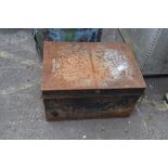 VINTAGE METAL TOOLBOX, 58CM X 40CM X 35CM