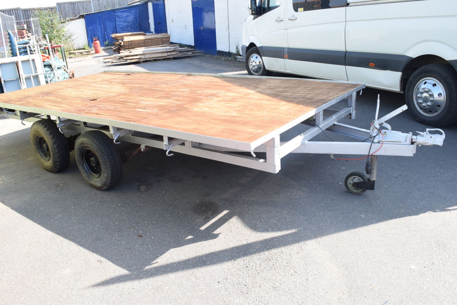 13FT IFOR FLAT BED TRAILER WITH HEAVY DUTY WHEELS