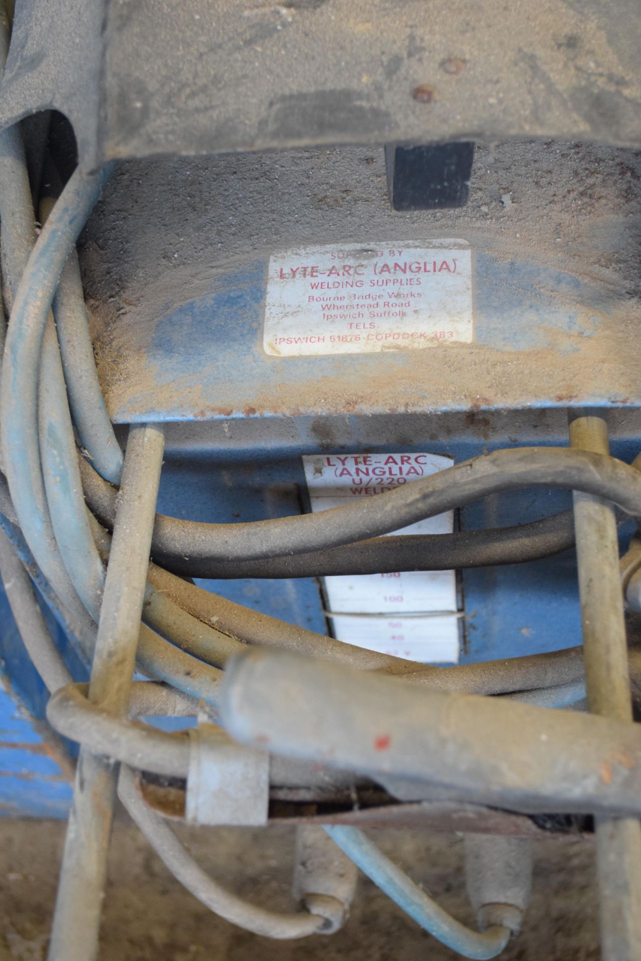 METAL STORAGE BOX CONTAINING A LARGE QTY OF WELDING RODS AND A LYTE-ARC ARC WELDER - Image 2 of 2