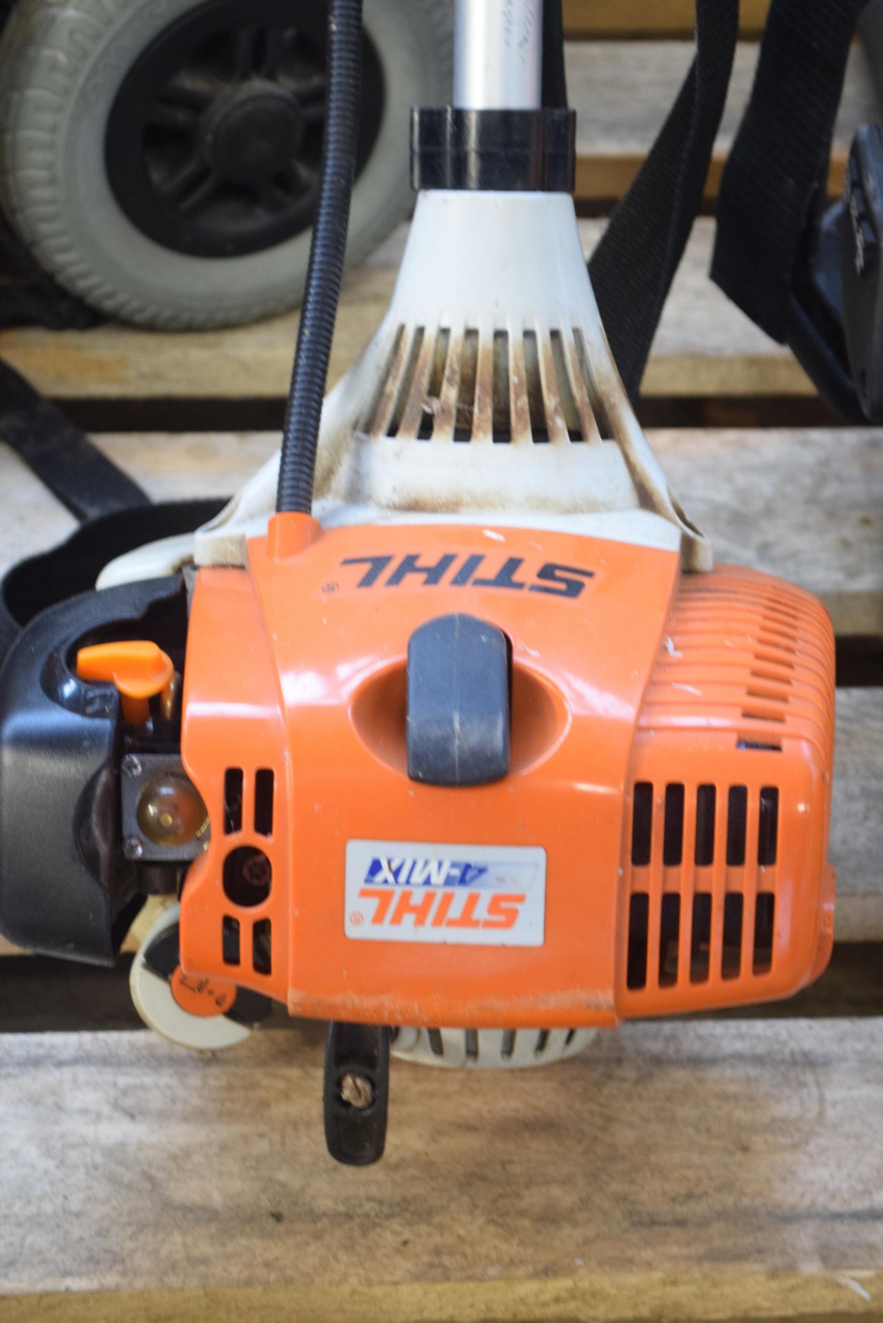 STIHL FS87 PETROL STRIMMER WITH TWO PPE HELMETS - Image 2 of 3