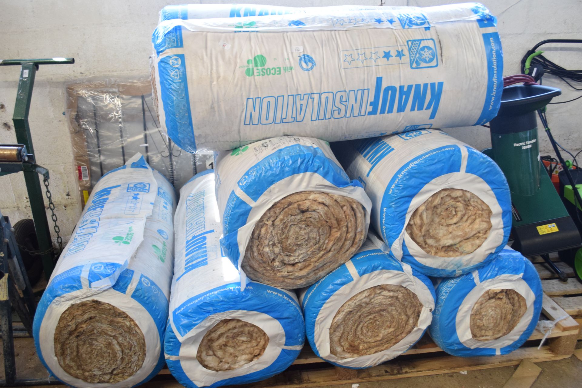 EIGHT ROLLS OF KNAUF INSULATION