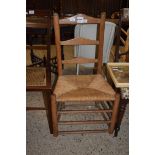 SINGLE RUSH SEAT LADDERBACK CHAIR