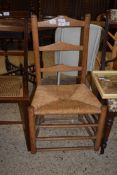 SINGLE RUSH SEAT LADDERBACK CHAIR