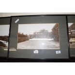 GROUP OF THREE BLACK AND WHITE PHOTOGRAPHS OF VIEWS OF SOUTH CREAKE, FRAMED AND GLAZED, 54CM WIDE