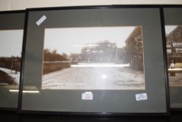 GROUP OF THREE BLACK AND WHITE PHOTOGRAPHS OF VIEWS OF SOUTH CREAKE, FRAMED AND GLAZED, 54CM WIDE