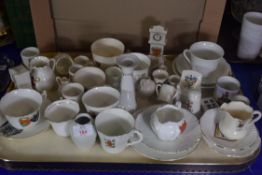 TRAY OF CRESTED CHINA WARES TO INCLUDE SHELLEY AND OTHERS