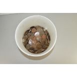 LARGE TUB OF PRINCIPALLY COPPER COINAGE