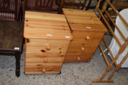 PAIR OF MODERN PINE BEDSIDE CABINETS, 59CM HIGH