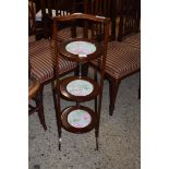 MAHOGANY THREE TIER CAKE STAND