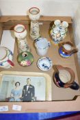 MIXED LOT: CERAMICS, ROYAL CAULDON VASE, SMALL COPELAND SPODE BEAKER PRODUCED FOR HEAL & SON,