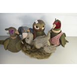 COLLECTION OF MODERN ANIMAL FORMED FABRIC DOORSTOPS TO INCLUDE DORA AND JULES
