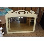 SMALL PAINTED WALL MIRROR, 71CM WIDE