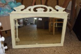 SMALL PAINTED WALL MIRROR, 71CM WIDE