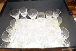 MIXED LOT OF MODERN CLEAR DRINKING GLASSES