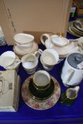 QTY OF ROYAL DOULTON DARJEELING TEA WARES PLUS A FURTHER WEDGWOOD MILK WARMER, JACKET POTATO