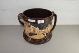 VINTAGE BRETBY DOUBLE HANDLED JARDINIERE DECORATED WITH ORIENTAL FIGURES