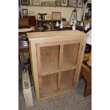 PINE GLAZED SINGLE DOOR CABINET, 112CM HIGH