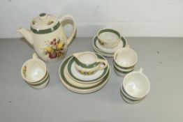 QTY OF CROWN DUCAL NOWIC CITRUS PATTERN TEA WARES