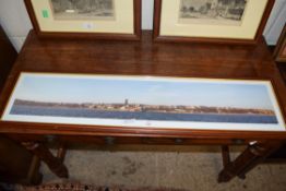 COLOURED PHOTOGRAPHIC PRINT, CROMER FROM ROQUEL, F/G, 97CM WIDE