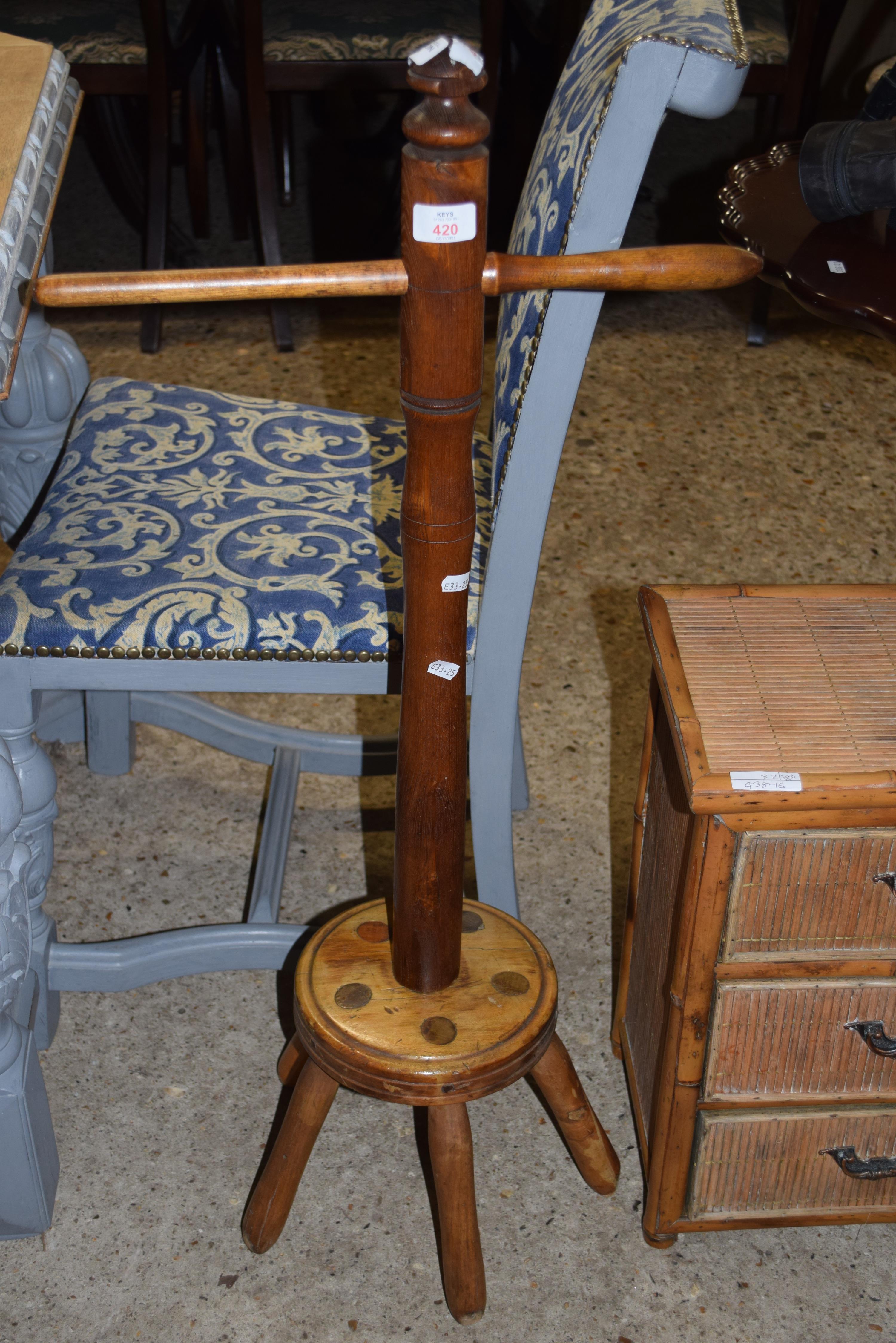 VINTAGE WOODEN WASH DOLLY, 81CM HIGH