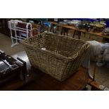 VINTAGE WICKER BASKET, 60CM WIDE