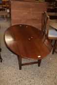 20TH CENTURY MAHOGANY DROP LEAF OVAL COFFEE TABLE, 142CM WIDE