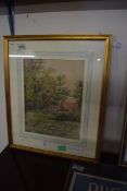 P PARSONS-NORMAN, STUDY OF RURAL SCENE WITH BARN, WATERCOLOUR, F/G