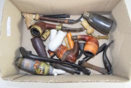 BOX OF VINTAGE TOBACCO PIPES