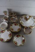 QTY OF ROYAL ALBERT OLD COUNTRY ROSE TEA AND TABLE WARES