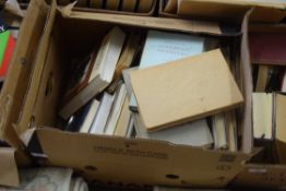 BOX OF BOOKS - SCIENTIFIC AND MATHEMATICAL BOOKS, RUSSIAN TO ENGLISH DICTIONARY, THE MATHEMATICAL